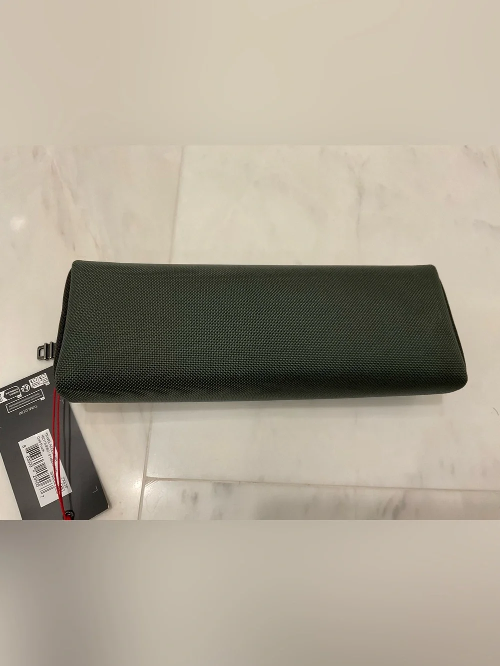 NEW - TUMI Zippered Ballistic Nylon Pencil Case - Cord Pouch - SPRUCE GREEN